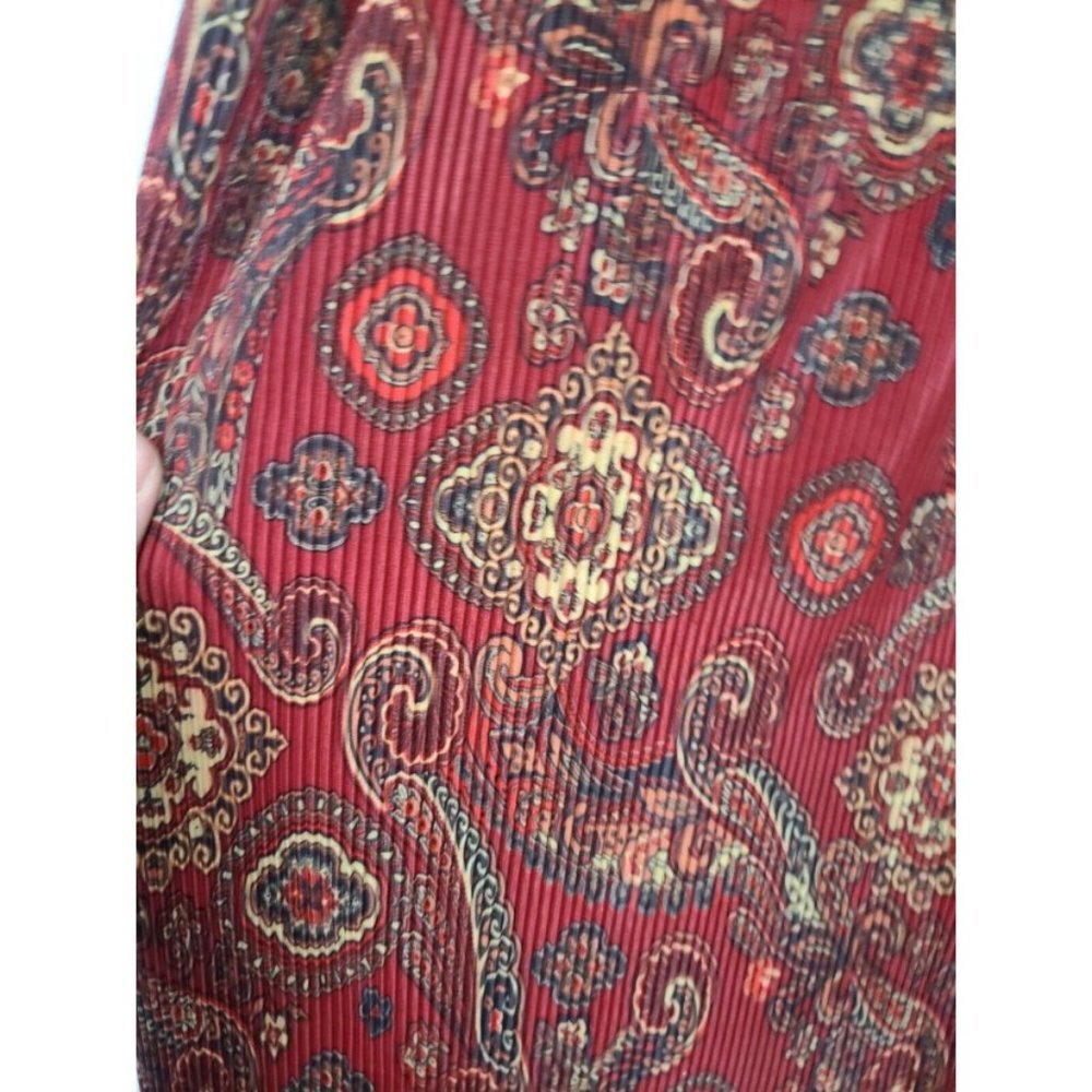 THE Limited Pants Red BOHO Wide Leg Pull On Casual - Picture 8 of 11